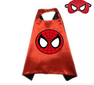 lot 3450 image: 5 pack 2with slap bracelet Superhero Spider-man Cape & Mask Cosplay Costume for Kids (4 to 8) Years