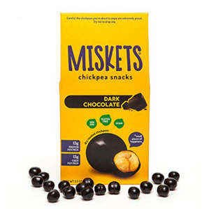 lot 3470 image: MISKETS Roasted Chickpea Snacks  Variety Pack  Chocolate Covered Crunchy Chickpeas  Vegan, Gluten-Free, Dairy-Free, Non-GMO, High Protein & Fiber (3.5 oz, 6 Pack