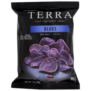 lot 3474 image: TERRA, BLUES POTATO CHIPS, SEA SALT case pack unknown count expired Sept 2021