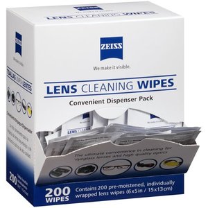 lot 3484 image: Zeiss Pre-Moistened Lens Cleaning Wipes (200 ct.