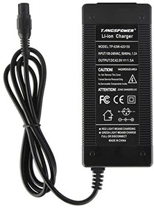 lot 3516 image: TANGSPOWER 36V Charger Output 42V 1.5A PowerFast Mini 3-Prong Inline Connector for 10Series Lithium Battery