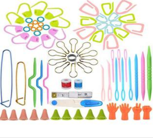 lot 3528 image: Looen Gift Pack-80 PCS in One Basic Sewing Knitting Accessories Crochet Notions Tools,Crochet Kit Supplies with Scissors