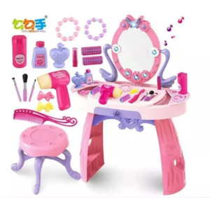 lot 7278 image: Dressing Table Vanity Mirror Toy Set for Baby Kids