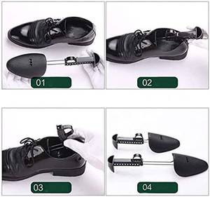 lot 7282 image: Tessa USA 5 Pairs of Shoe Trees I Adjustable Length Shoe Trees for Men I Shoe & Boot Trees I Men Shoe Tree Stretcher Boot Holder Organizers I Shoe Form Plastic I Heel Support