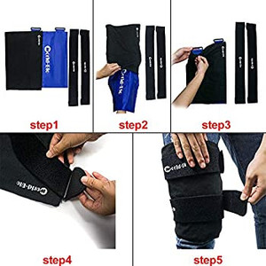 lot 7287 image: WORLD-BIO Knee Ice Pack for Injuries Reusable, Hot Cold Gel Knee Pad Ice Wrap with Cold Compression for Post-Surgery, Sports Injury, Arthritis, Hands-free Design Pain Relief for Knee Swelling, Bruises