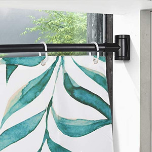 lot 9361 image: PrettyHome Adjustable Curved Shower Curtain Rod Rustproof Expandable Aluminum Metal Shower Rod 38-72 Inches Telescoping Design Exquisite Customizable for Bathroom,Black