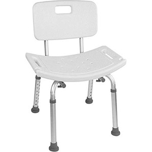 lot 2725 image: Vaunn Medical Spa Bathtub Adjustable Shower Chair Seat Bench with Removable Back -Retail $103.69