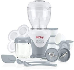 lot 1024 image: Nuby Mighty Blender, Baby Food Maker Set - Cool Gray - Retail $63.99