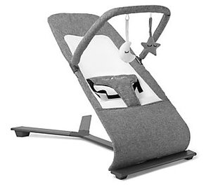 lot 1033 image: Baby Delight Go With Me Alpine - Deluxe Portable Bouncer - Charcoal Tweed - Retail $89.99