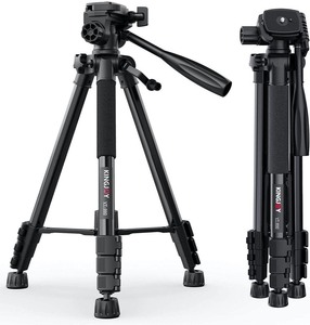 lot 1034 image: KINGJOY - Lightweight Flip Lock Video Tripod VT-860 with Three-way Head - Retail $64.99