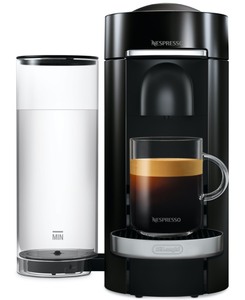 lot 1037 image: DeLonghi - Nespresso - Vertuo Plus Coffee and Espresso Maker - Piano Black - Retail $119.99