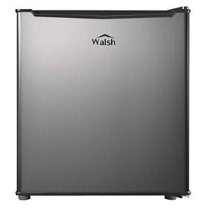 lot 2995 image: Walsh - Compact Refrigerator, 1.7 Cu.Ft Single Door Fridge - Stainless Steel Look  - Retail$114.99