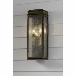 lot 1097 image: Feiss Whitaker 2 Light Outdoor Wall Lantern - Astral Bronze -Retail $ 247.96