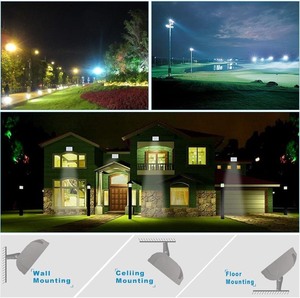 lot 1048 image: 2 Pack LED Outdoor Flood Light with Knuckle, Dusk to Dawn Photocell, 150W 5000K Daylight 21000lm Super Bright,IP65 Waterproof Outdoor Flood Security Light for Gardens Yards and Parking Lot -Retail $179.99