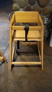 lot 30166 image: Restaurant Wooden GayChrome High Chair