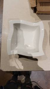 lot 30187 image: (2) Large Decorative Wave Bowls&nbsp