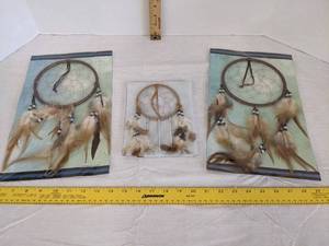 lot 421 image: (3) Dream catchers