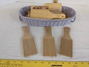 lot 455 image: Various butter paddles