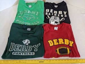 lot 529 image: (3) Large & (1) XL Derby shirts