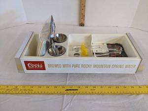 lot 540 image: Vintage Coors beer bar top bartender caddy