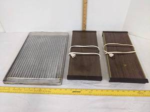 lot 596 image: Griddle top & Vintage warming trays