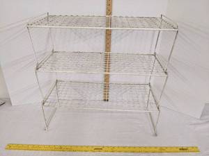 lot 613 image: (3) Stackable cabinet shelfs