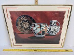 lot 619 image: Native american still life by G.W. Williams  188 wall art