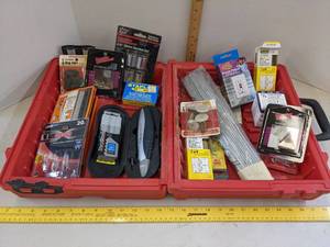 lot 662 image: Sockets, hardware, leg tips, coldheat tool, staples, & more