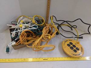 lot 667 image: Various extension cords
