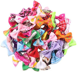 lot 3545 image: Cute Puppy Dog Small Bowknot Hair Bows with Clips Hair Handmade Accessories Bow Pet Grooming 30pcs 15 pair