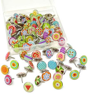 lot 3550 image: Creative Thumb Tacks Decorative Push Pins 100