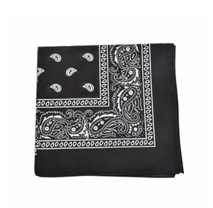 lot 3555 image: Made in the USA Paisley Bandanas -3 pack all black
