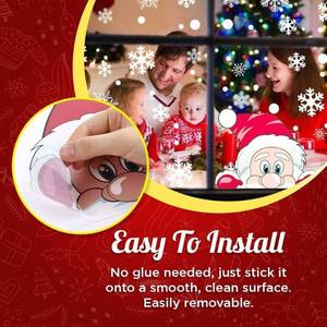 lot 3561 image: CHRISTMAS SNOWFLAKE WINDOW CLING STICKERS vary from stock photo