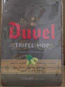 lot 3563 image: DUVEL BEER SIGN - GOLDEN ALE - BELGIAN SIGN Bar sign man cave Tim 12x8 sign