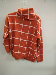 lot 3600 image: burnt orange cowl neck or turtle neck sweater super soft small