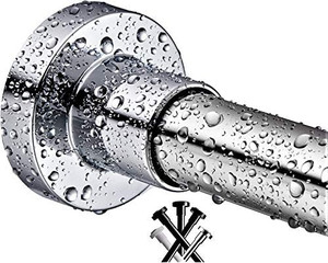lot 3621 image: BRIOFOX Shower Curtain Rods 42-72 Inches, Rust Free  Non-Fall Down, 304 Stainless Steel, Super Large Non-Slip Plate Spring Shower Rod, Use in Bathroom, Kitchen, Home, Never Collapse, No Drilling