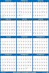 lot 4655 image: 24 x 36 SwiftGlimpse 2022 Wall Calendar Erasable