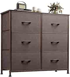 lot 4657 image: WLIVE Dresser with 6 Fabric Drawers