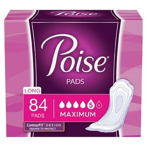 lot 4669 image: Poise Ultra Thin Womens Maximum - Long Postpartum Incontinence Pads, 84 Count