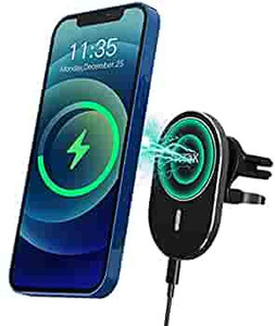 lot 4673 image: TiToK Magnetic Wireless Car Charger Compatible with iPhone