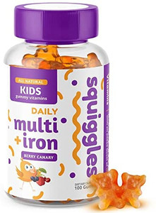 lot 4674 image: Kids Multivitamin  Iron Gummies by Squiggles 100ct