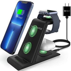 lot 4695 image: HATALKIN 3 in 1 Wireless Charging Station