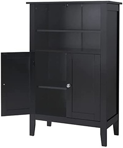 lot 4716 image: IWELL Black Bathroom Cabinet