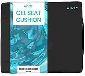 lot 6612 image: Vive Wheelchair Cushion - Gel Seat Pad for Coccyx, Orthopedic Back Support, Sciatica & Tailbone Pain Relief - Waterproof Cover  4 Layer Foam Support and Comfort - for Pressure Sores and Ulcers