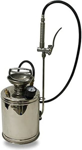 lot 6626 image: COMATOP Stainless Steel Sprayer 1 Gallon Set Reinforced Hose Hand Pump Sprayer Pressure Gauge&Safety Valve Adjustable Nozzle Suitable for Garden Sprayer for Home Gardening Ground Cleaning