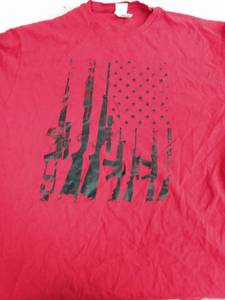 lot 6665 image: American Flag Gun Shirt, XL