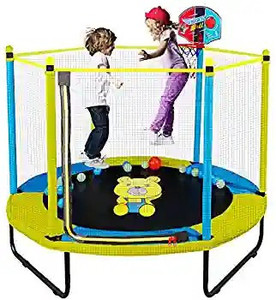 lot 6680 image: 60 Trampoline for Kids, 5FT Indoor Outdoor Trampoline, Pictures may vary from actual item