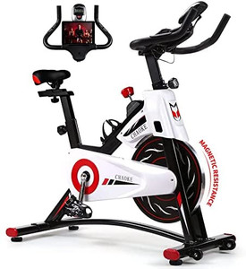 lot 7312 image: Exercise Bike, CHAOKE Indoor Cycling Bike, Stationary Bike Magnetic Resistance Whisper Quiet for Home Cardio Workout Heavy Flywheel & Comfortable Seat Cushion with Digital Monitor