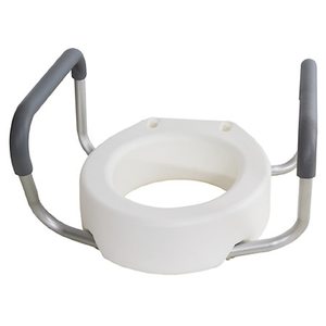 lot 7315 image: Essential Medical Supply Toilet Seat Riser With Arms For Elongated Size Bowl