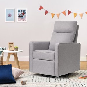 lot 7321 image: DaVinci Gabby Pillowback Swivel Glider, Misty Gray